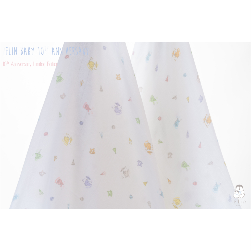 Iflin Baby [Limited Edition] - สินค้าลาย 10th Anniversary (สีขาวลายเพนกวิน) ฉลองครบรอบ 10 ปีของแบรนด์ มีจำนวนจำกัด