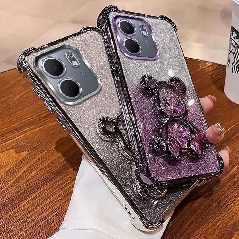 เคส หมีตู้น้ำ สำหรับ OPPO A6C A6S A6T A6 A6X A6PRO A5i A5X A5PRO A3 A3X A3PRO A54 A15 A5S A7 A12 F9 กากเพชร ฟรุ้งฟริ้ง