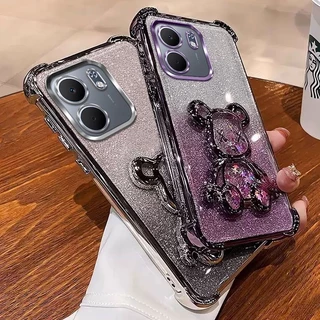 เคส หมีตู้น้ำ สำหรับ OPPO A6C A6S A6T A6 A6X A6PRO A5i A5X A5PRO A3 A3X A3PRO A54 A15 A5S A7 A12 F9 กากเพชร ฟรุ้งฟริ้ง