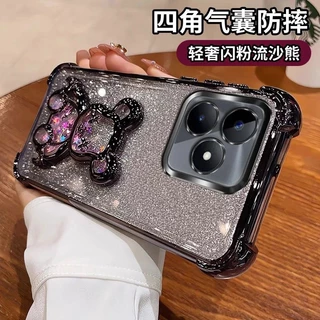 เคส หมีตู้น้ำ สำหรับ OPPO A6C A6S A6T A6 A6X A6PRO A5i A5X A5PRO A3 A3X A3PRO A54 A15 A5S A7 A12 F9 กากเพชร ฟรุ้งฟริ้ง