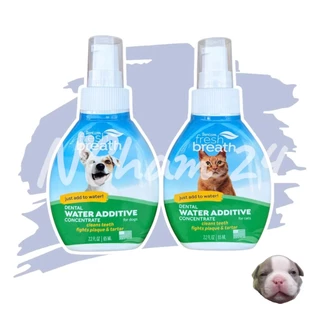 Tropiclean Fresh Breath drop 65 ml ดูแลช่องปากแบบผสมน้ำดื่มสูตรเข้มข้น ลดกลิ่นปาก คราบหินปูน