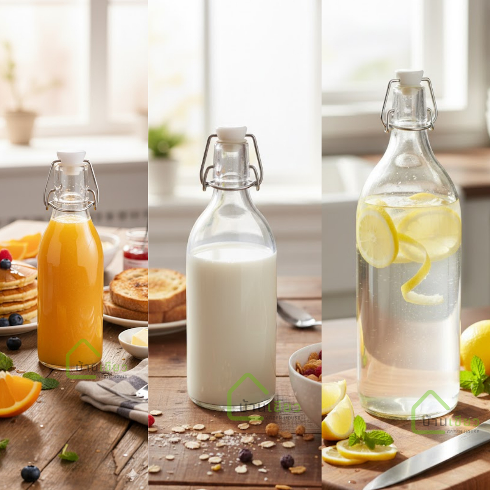 IKEA อิเกีย ขวดแก้ว KORKEN คอร์เก้น แบบแก้วใส มีจุกล็อก 3 ขนาดให้เลือก 0.15 L / 0.5 ลิตร / 1 ลิตร