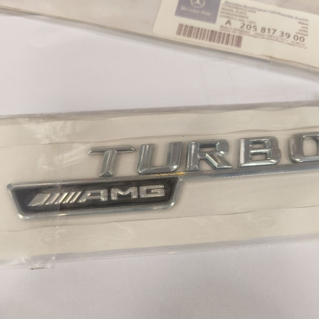โลโก้เทอร์โบ logo TURBO amg 1 คู่ ติดแก้มซ้ายขวา
