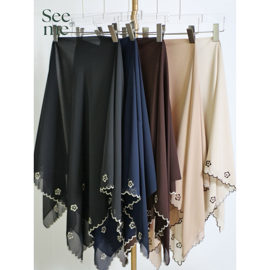 Lily Chiffon hijab แบบเหลี่ยม🧕🏻🌺🌸