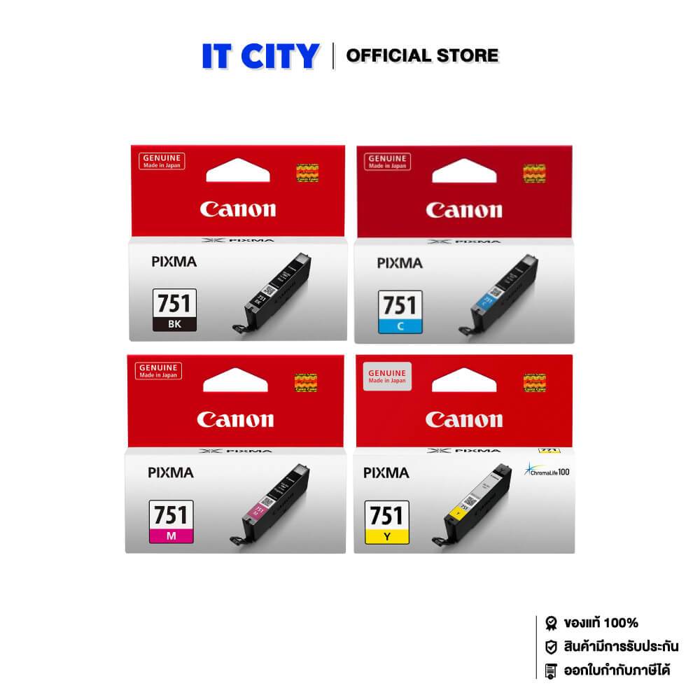 CANON Ink CLI-751 BK+C+M+Y PACK 4 สี (SP2-1515+SP2-1516+SP2-1517+SP2-1518)