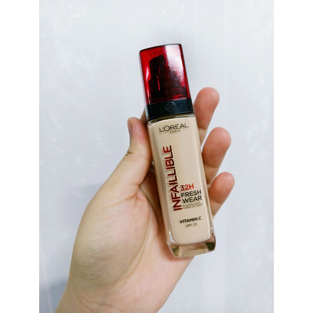 รองพื้นลอรีอัลฝาแดง L'oreal infaillible อินเฟลลิเบิล 32h กันน้ำ