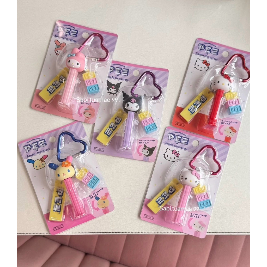 ❣️ พร้อมส่ง Pez x Sanrio ! พวงกุญแจฟีล Pez