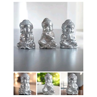 พระรูปปั้น แบบจำลอง โมเดล เณร พระเด็ก ปรางค์3แบบ เคลือบเงากั…