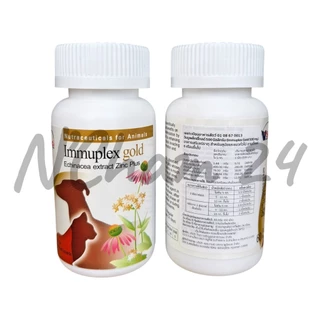 Immuplex B Gold cat dog 60 tabs(Exp.01/2028)อาหารเสริมภูมิต้านทาน สุนัขและแมว บรรจุ 60 เม็ด
