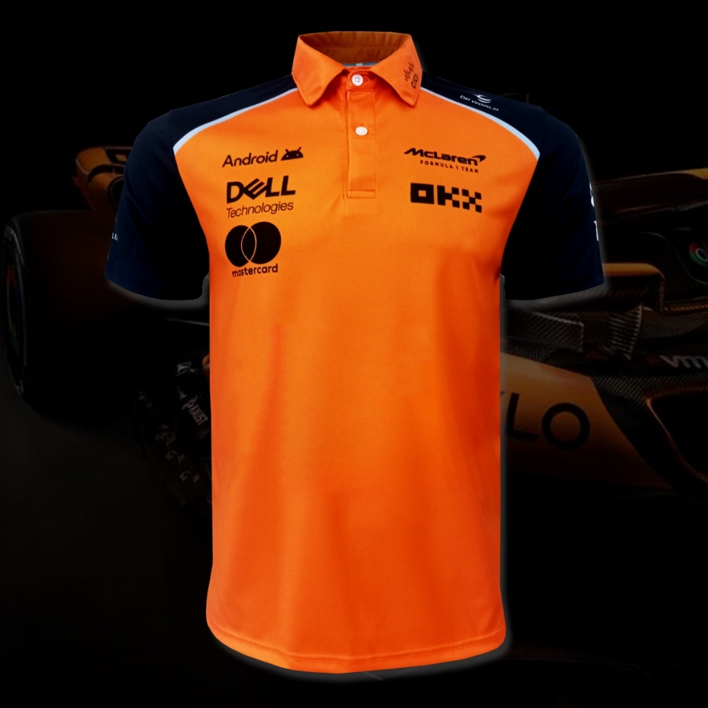เสื้อโปโล F1 เสื้อฟอร์มูล่า วัน ทีม แม็คลาเรน ปี2025 #FM0161 พิมพ์ทั้งตัว ไซส์ S-5XL