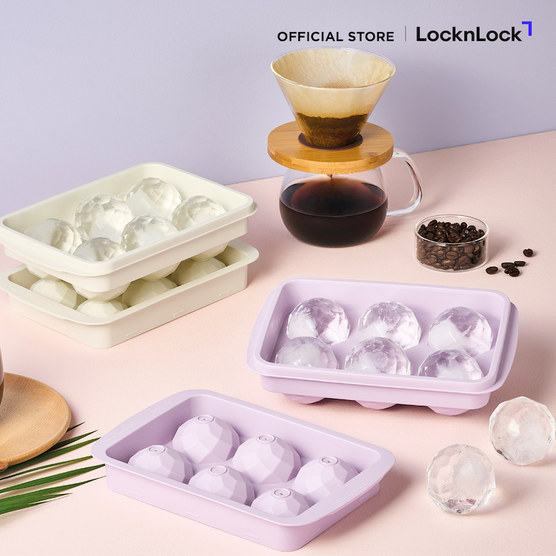 LocknLock แม่พิมพ์น้ำแข็ง เซต 3 ชิ้น Ice Ball Maker Set รุ่น HPP267MIPS3