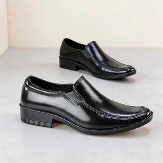 FBAShop รองเท้ายางผู้ชายใส่ทำงานรุ่นใหม่ หัวเหลี่ยม ข้อต่ำ โลฟเฟอร์ สไตล์อังกฤษ แบบสวม ใส่สบาย แนวสุภาพทางการ