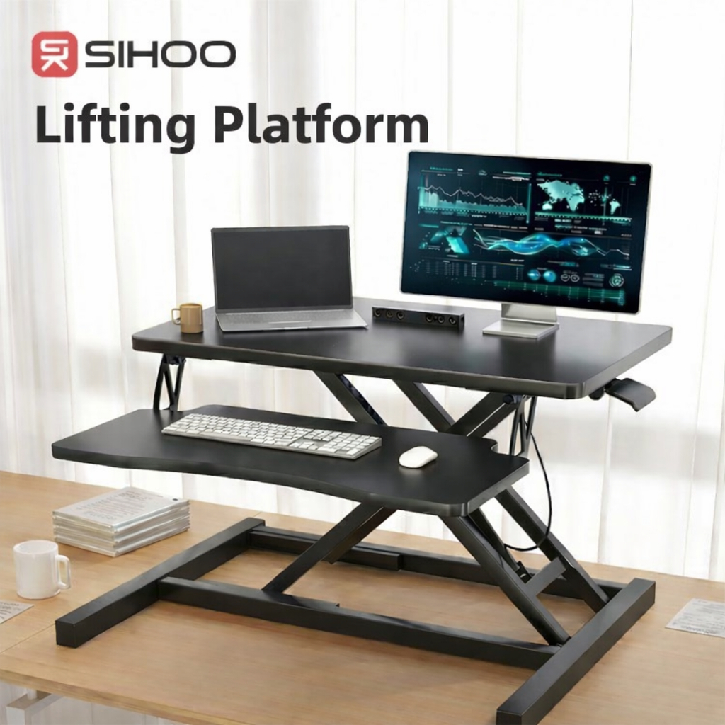 SIHOO Standing Computer Lifting Platform แท่นยกคอมพิวเตอร์ปรับระดับ ยืน–นั่ง เพื่อสุขภาพการทำงาน
