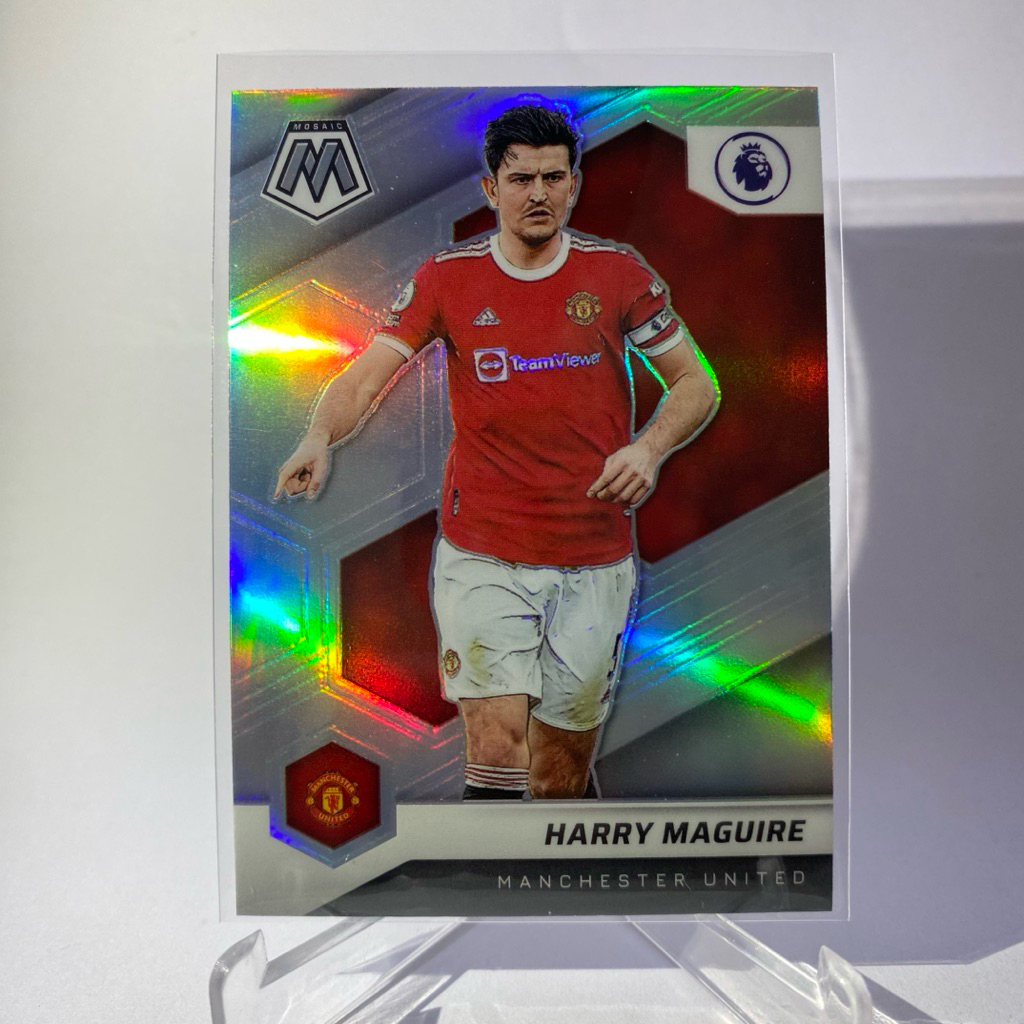 การ์ดนักฟุตบอล HARRY MAGUIRE, MANCHESTER UNITED, (PRIZM), PANINI MOSAIC 2022, (silver)