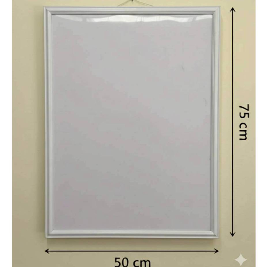 กรอบรูปสีขาว ขนาด75x50ซม. กรอบรูปขนาด75x50ซม.สีขาว กรอบรูปน้ำหนักเบาเหมือนก้อนเมฆ