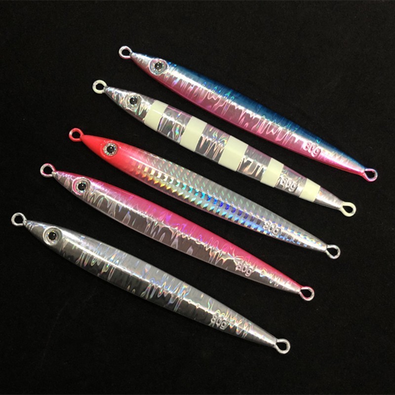 เหยื่อจิ๊ก Speed Jig 60g / 80g เหยื่อจิ๊กกิ้ง ทรงสปีด งานทะเล เรืองแสง ล่อปลาเก๋า อินทรี
