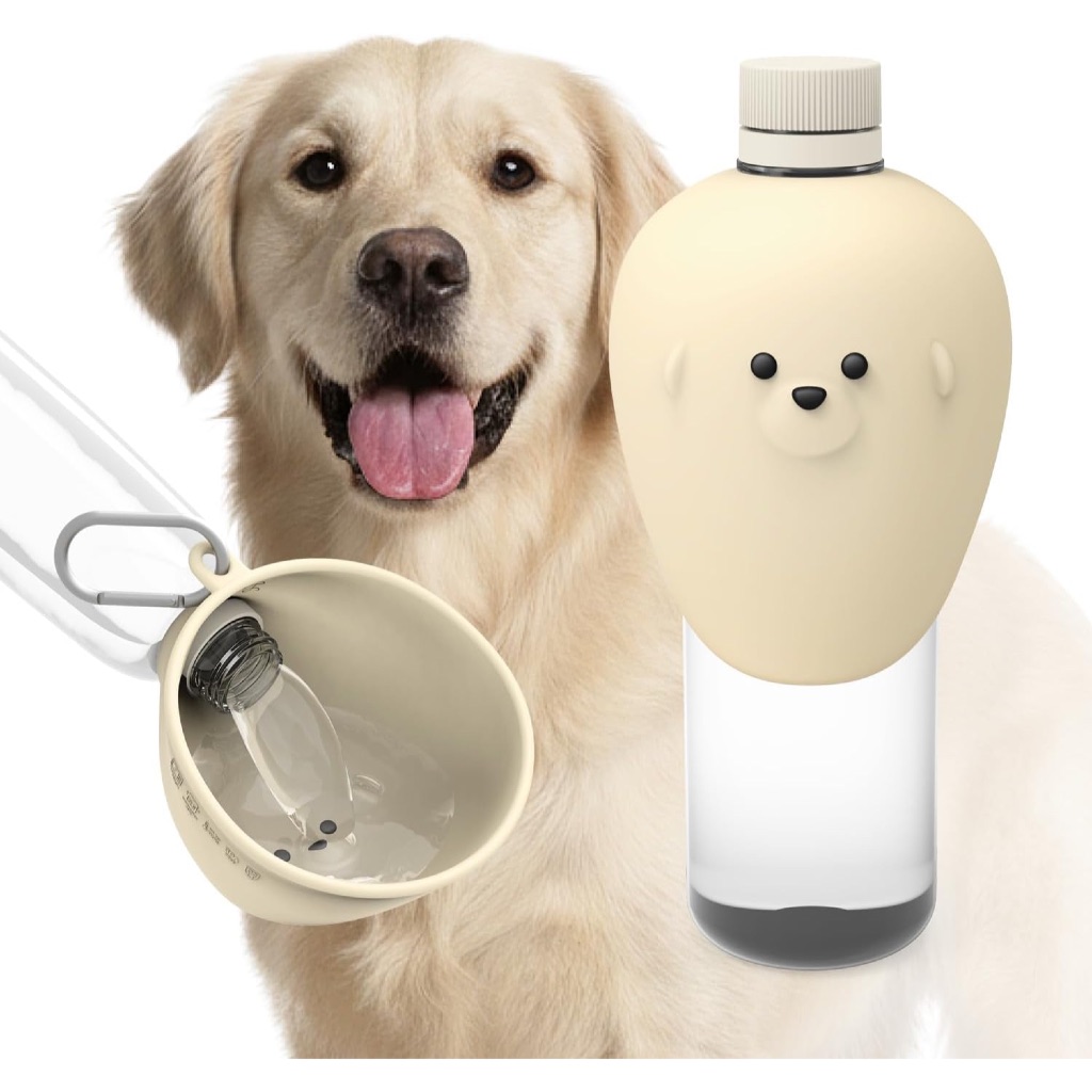Lunabear by elago Silicone Water Bottle Pet Bowl ขวดน้ำสุนัขพกพา | ขวดน้ำแมว พร้อมชามในตัว BPA Free