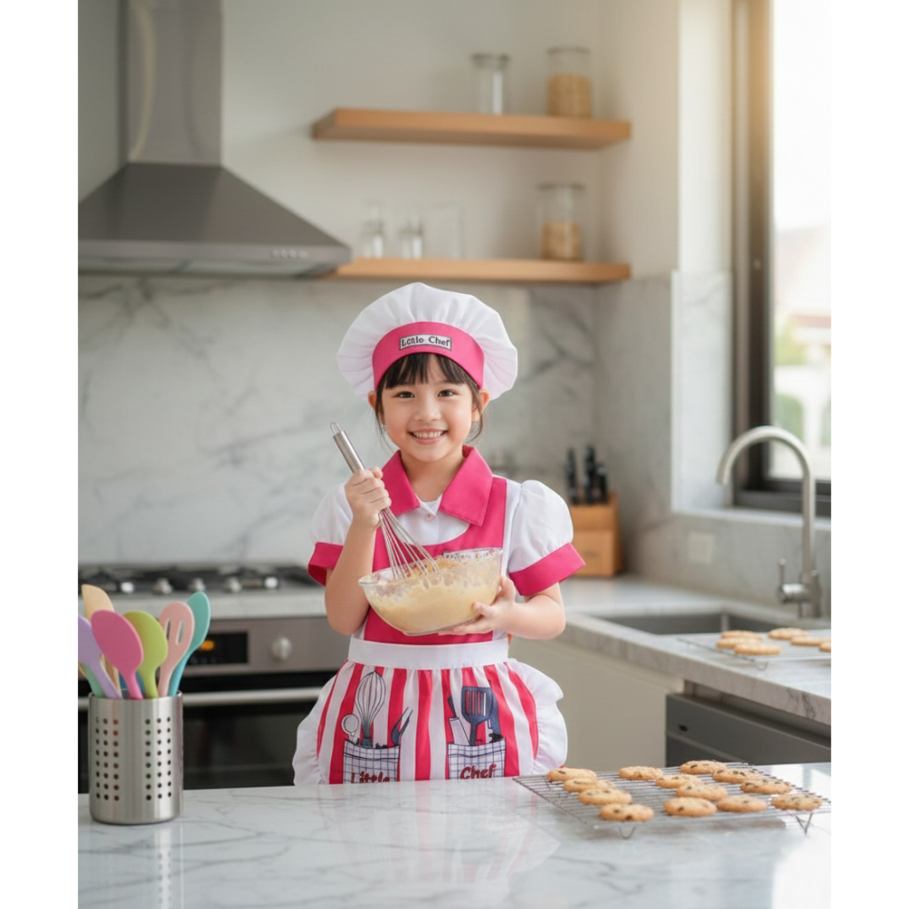ชุดเเฟชั่นเด็ก Little Chef  เชฟน้อยน่ารักสุดๆ #aj