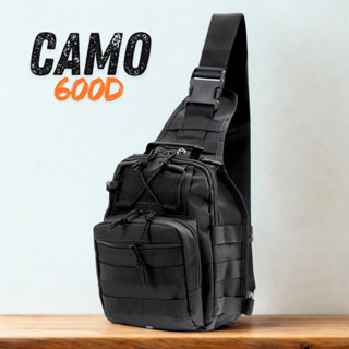CAMO 600D กระเป๋าคาดอก กระเป๋าสะพายข้าง ทหาร แคมป์ปิ้ง เดินป…