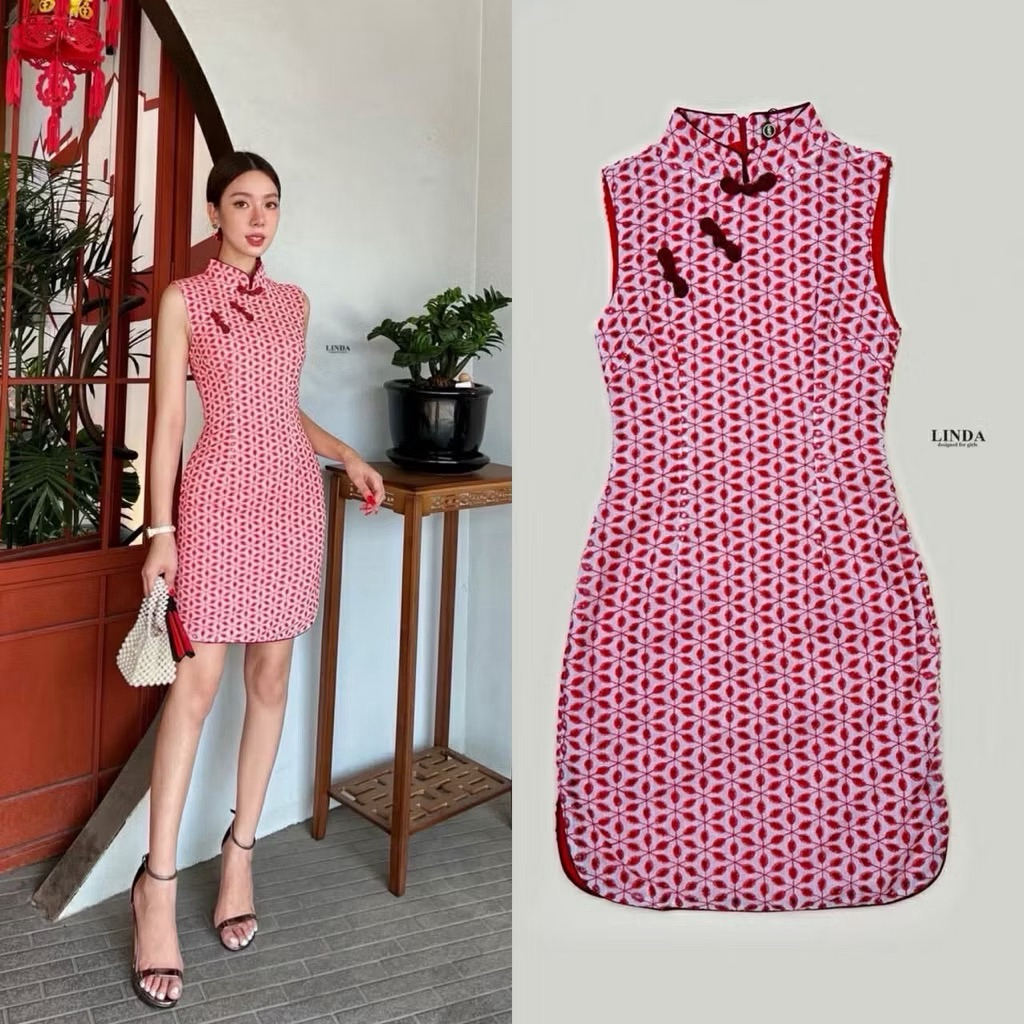 เดรสสั้น เดรสกี่เพ้า งานป้าย linda