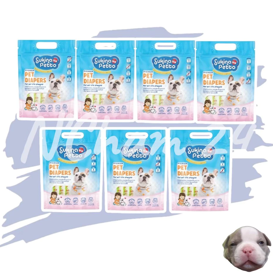 Sukina Petto Diaper ผ้าอ้อมสัตว์เลี้ยง ขนาด size XSSS , SSS , SS , S , M , L และ XL