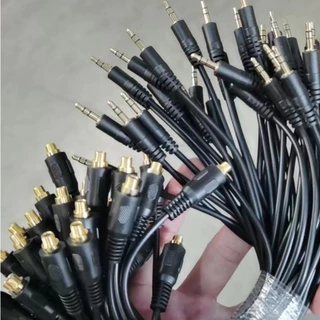 สายaux ผู้-เมีย หัวตรงและหัวงอ สี เงิน ทอง ลำโพงบลูทูธdiy ยาวประมาณ 30 เซนมาก สายสัญญาณเสียง สเตอริโอ pj392 AUX3.5