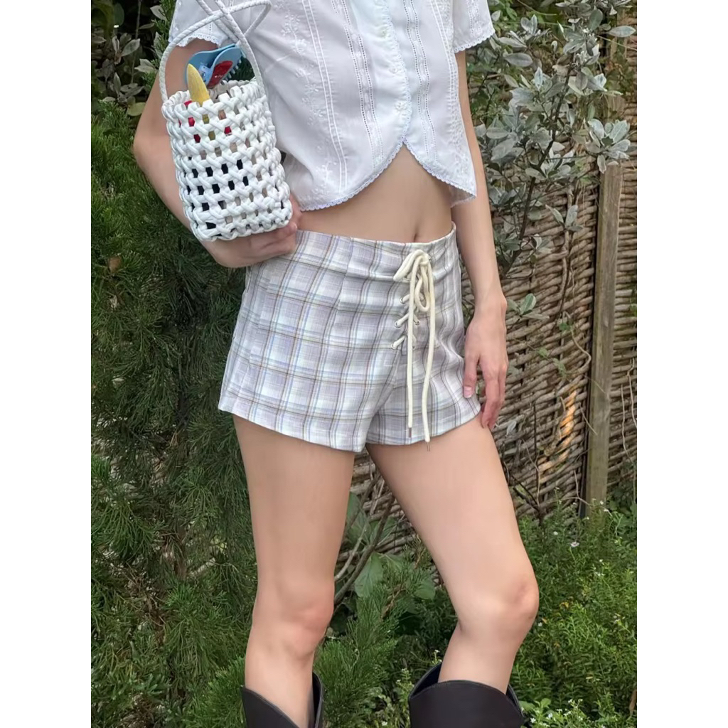 Vynn - Orta Corset Lace-up Shorts กางเกงขาสั้น