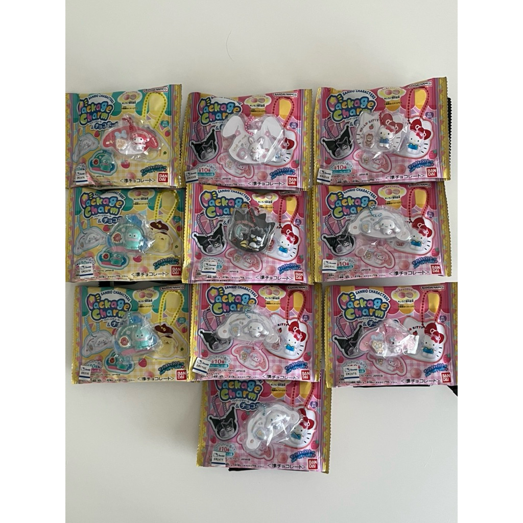 (พร้อมส่ง) –  มีตัวแรร์ แท้จากสิงคโปร์ มือ 1  ขนมอาจมีละลายบ้าง Sanrio Characters Package Charm & Chocoboro Bandai ราคา ถูกที่สุด ดีลบีเคเค แกลเลอรีภาพที่ 2