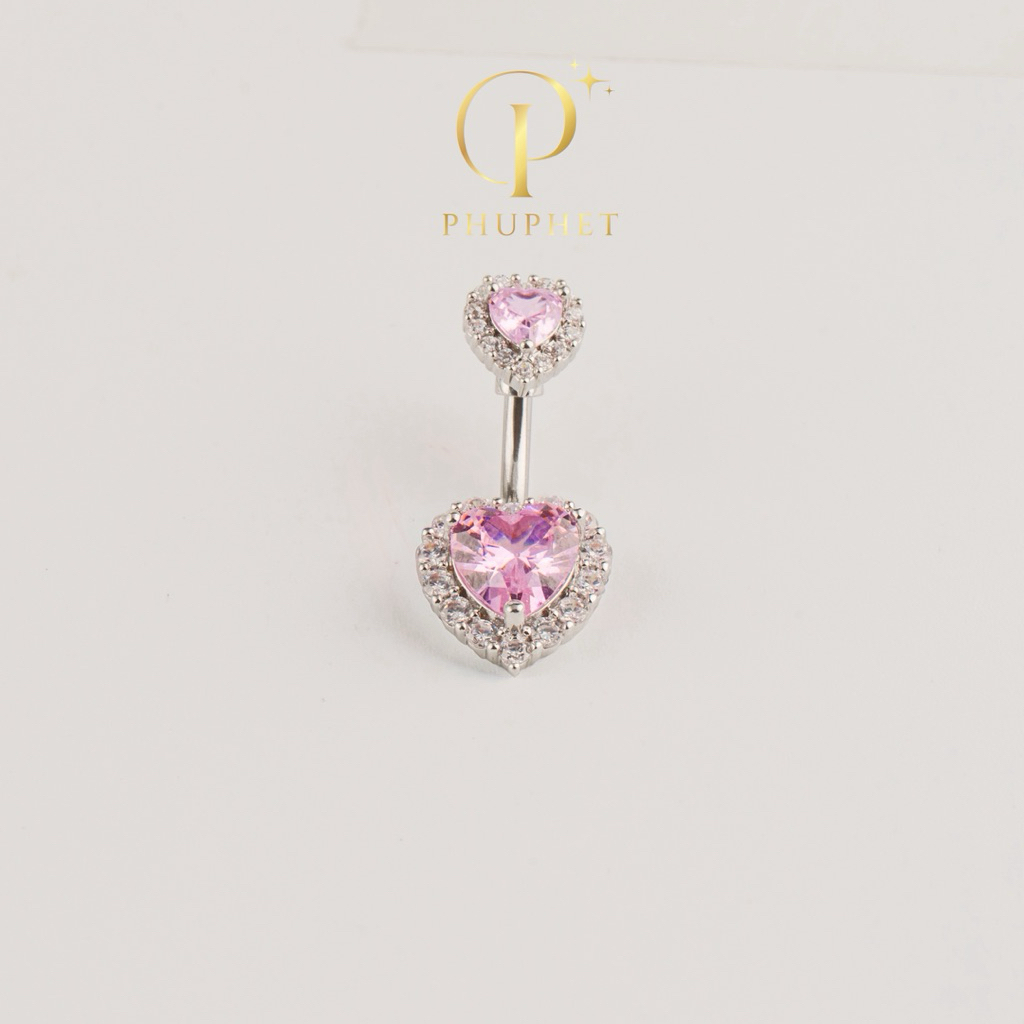 จิวสะดือสแตนเลส ทรงหัวใจดีไซน์หวานหรู พร้อมส่งจากไทย(P003) ราคา ถูกที่สุด ดีลบีเคเค แกลเลอรีภาพที่ 6