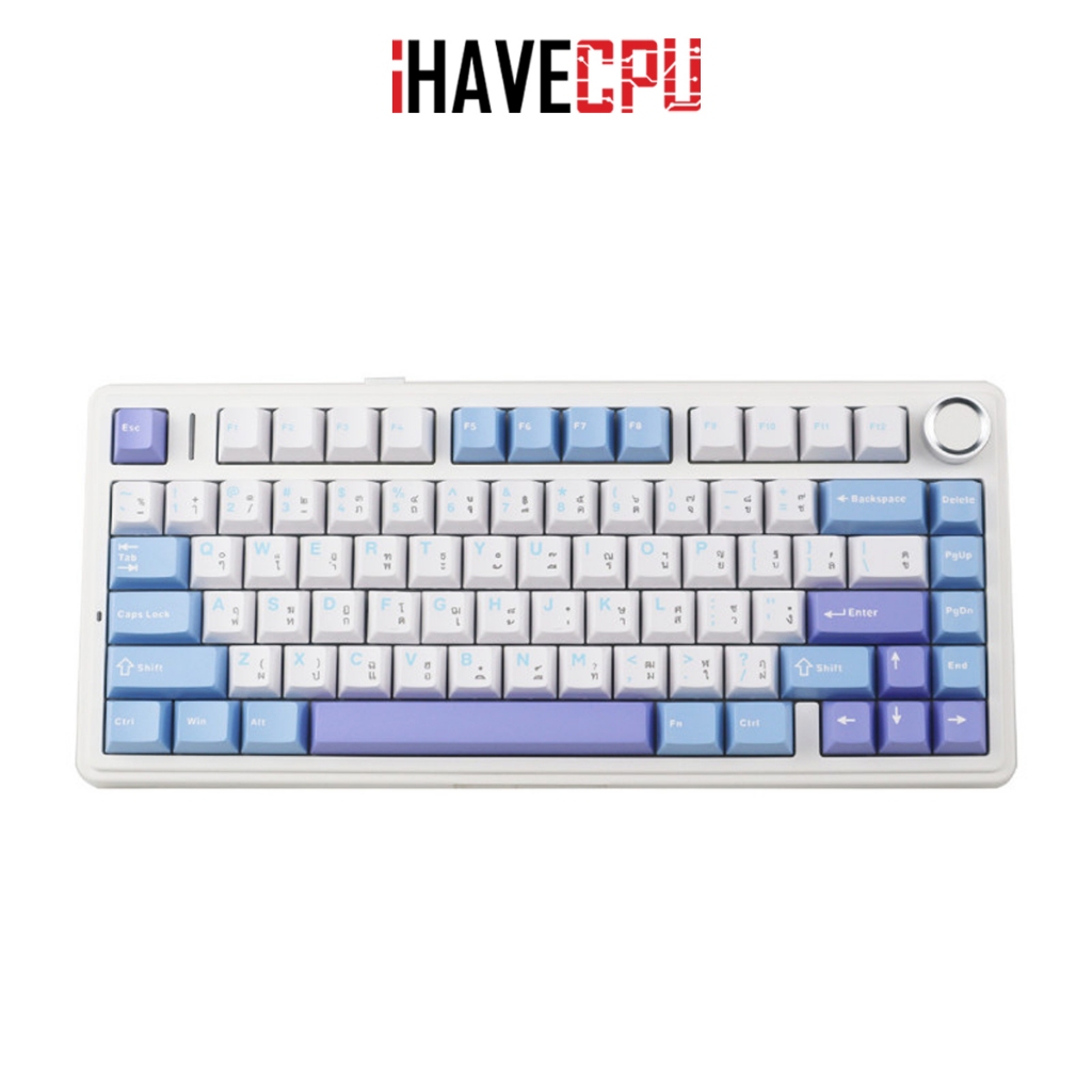 คีย์บอร์ด (keyboard) iHAVECPU AULA F75 (SKY VIOLET) 3IN1 WIRELESS [STAR VECTOR SWITCH] (EN/TH)