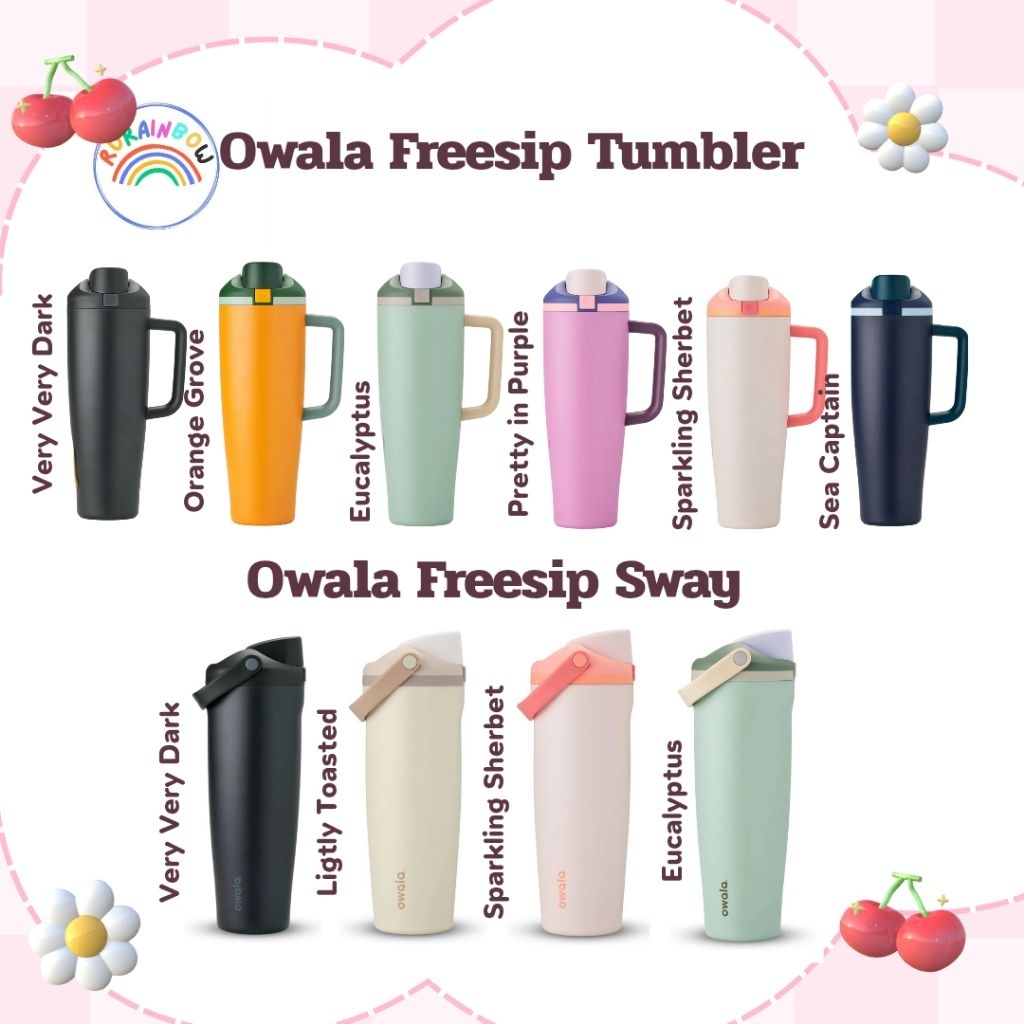 (พร้อมส่ง ของแท้นำเข้า🇺🇲) Owala freesip Tumbler 40oz/ Sway 30oz/40oz แก้วเก็บความเย็น