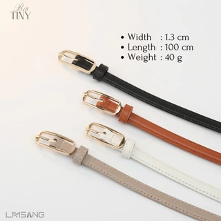 (🇹🇭 พร้อมส่ง) LAMSANG B18 Tiny Belt เข็มขัดผู้หญิงเส้นเล็ก หนัง PU ขนาด 1.3 x 101 cm