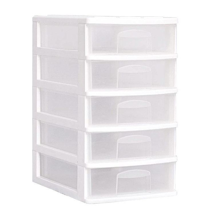 ตู้ลิ้นชักสีขาวใส 5 ชั้น (ใส่กระดาษ A4 ได้) ตู้ลิ้นชักเอกสาร ลิ้นชักสีขาวมินิมอล ตู้ใส่เอกสารมินิ ชั