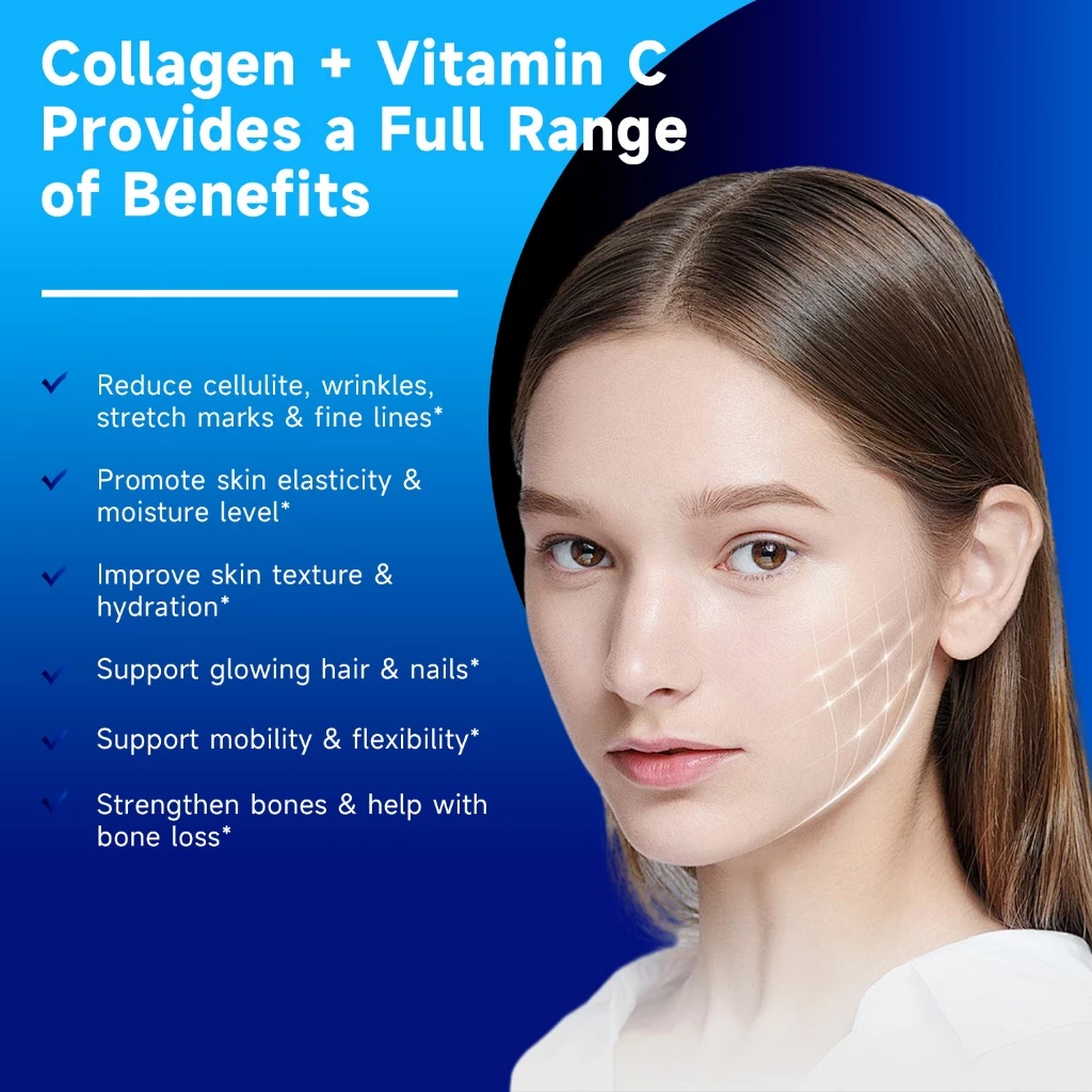 Mama Beauty คอลลาเจน วิตามินซี Collagen with Vitamin C บำรุงผิว ผม เล็บ thumbnail 3