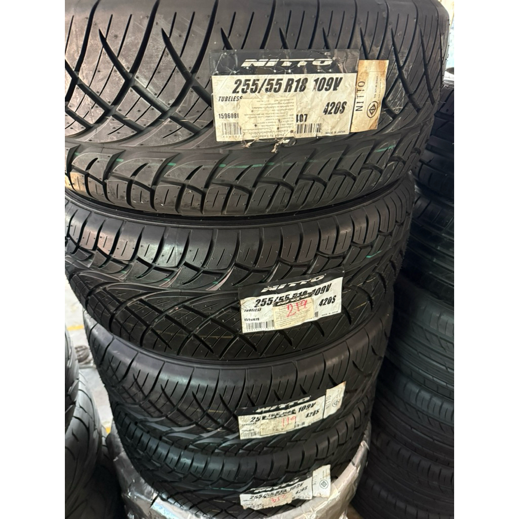 255/55R18 NiTTO🇯🇵 NT420S นิตโตะแท้ญี่ปุ่น ราคา 1 เส้น ผลิตปลายปี 2018 ลายนิตโตะ เนื้อยางดีทนทาน มั่น