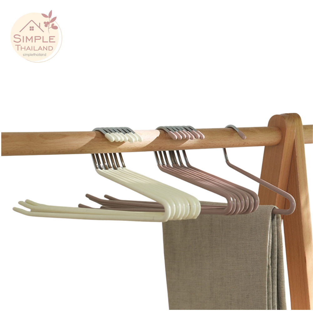 ไม้แขวนกางเกง ไม้แขวนกางเกงรูปทรงห่าน Pants hanger แพ็ค 5 ชิ้น แขวนผ้าขนหนู กางเกง ผ้าพันคอ 35cm Simplethailand