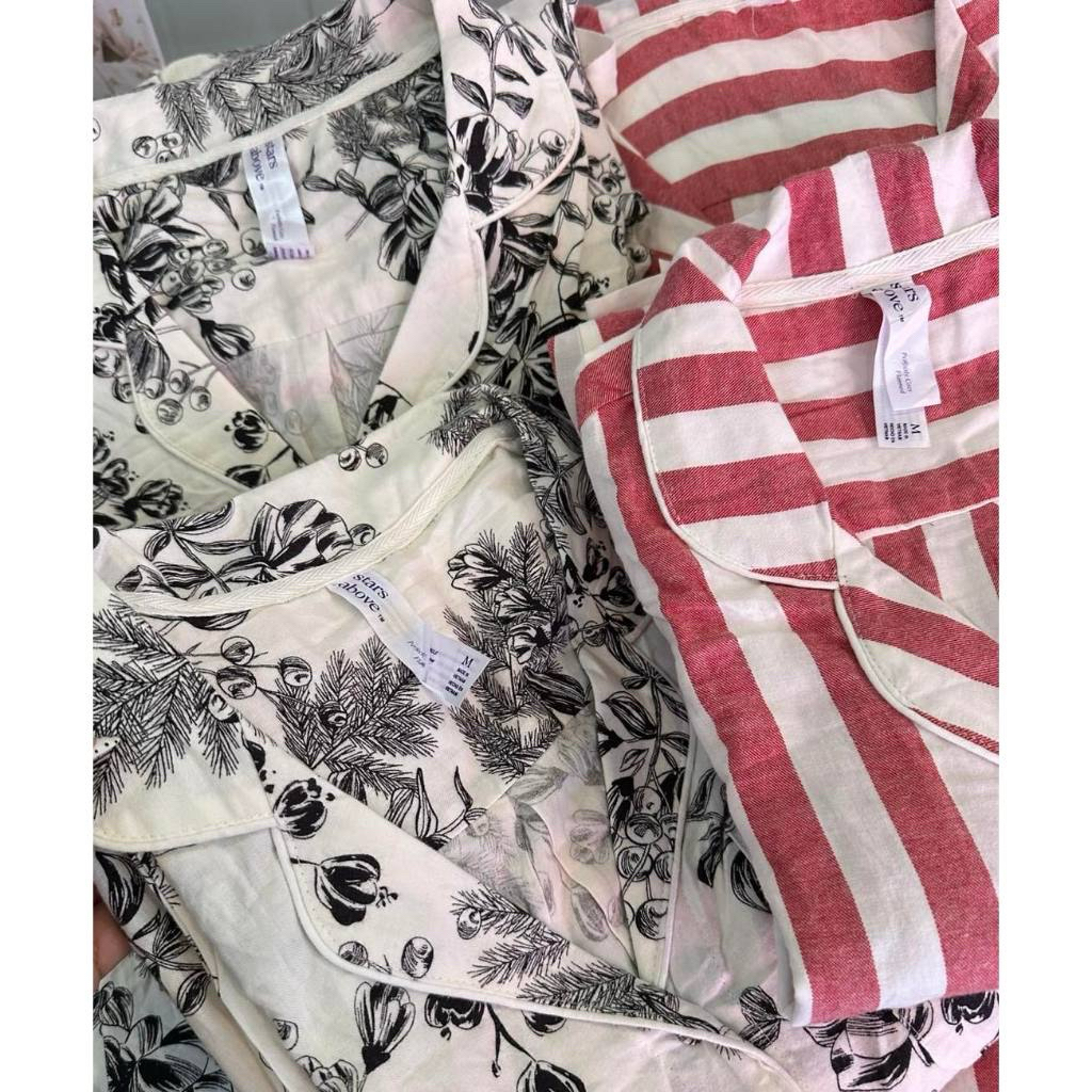 เซ็ทชุดนอนเสื้อคอปกแขนยาวกระดุมหน้า+กางเกงขายาว Stars Above Pajama set with long-sleeved shirt and long pants. - รูปที่ 7