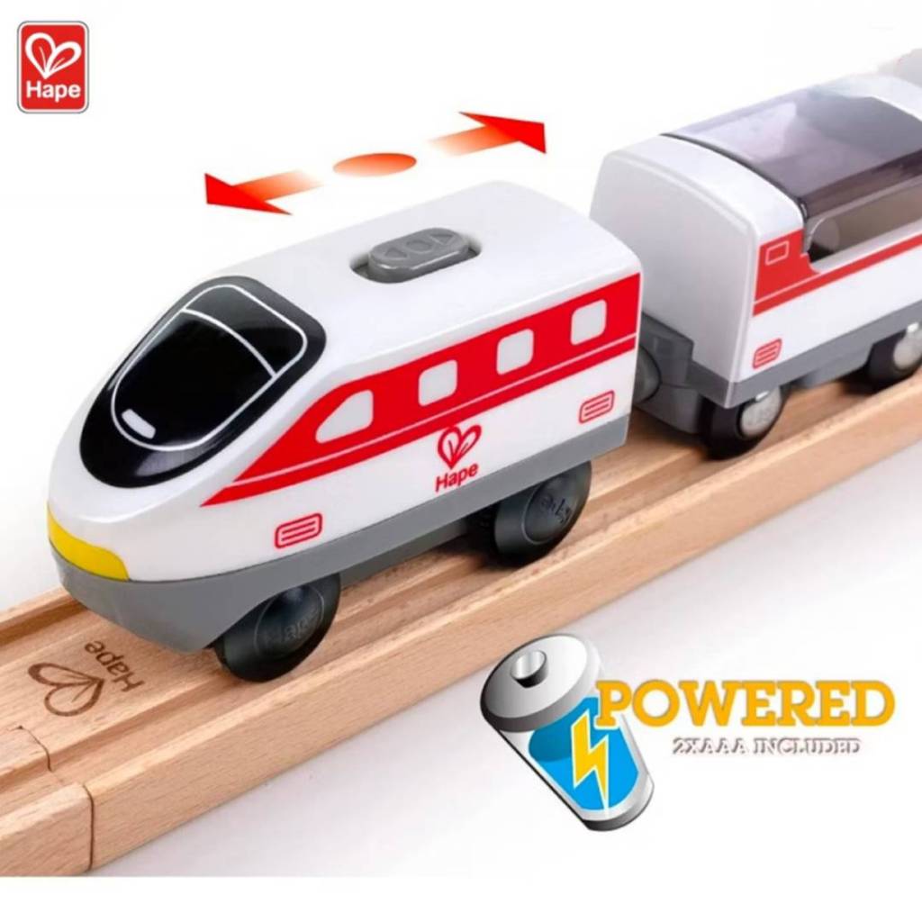 Hape- Intercity Batterytrain ชุดรถไฟพลังงานแบตเตอรี่ สามารถเล่นกับรางรถไฟของ Hape ได้ทุกแบบ (3y+)