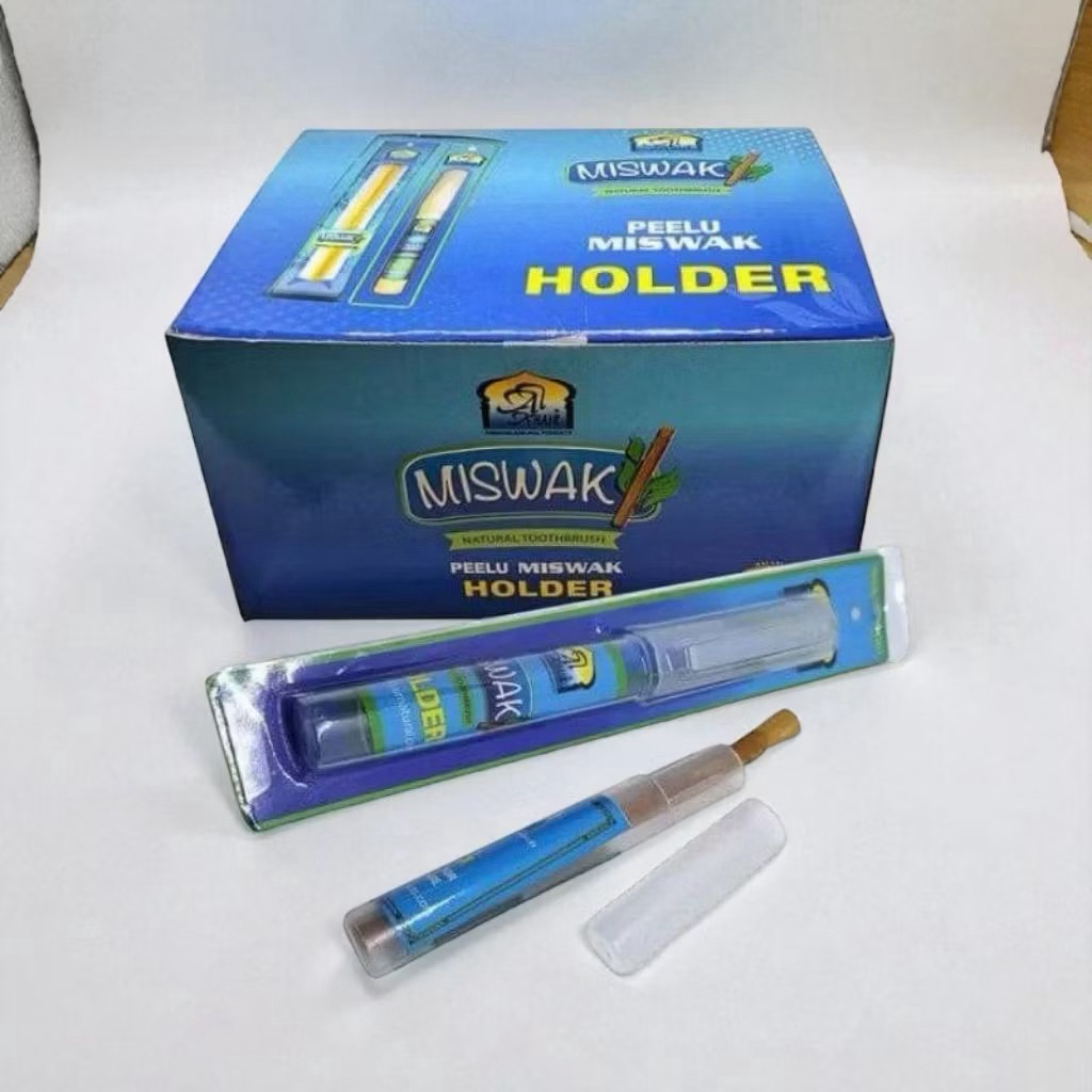 (ยกกล่อง36แท่ง)miswak Holder ไม้มิสวากขาวพร้อมกล่องเก็บรักษาฝุ่นเกาะ ไม้ขัดฟัน