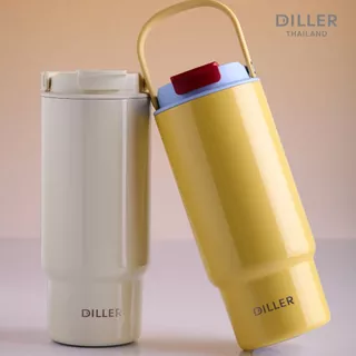 Diller Thailand แก้วน้ำสูญญากาศ เคลือบเซรามิก เก็บความเย็น-ร้อน Stainless Ceramic Thermo Flask 900ml [MLH9384]