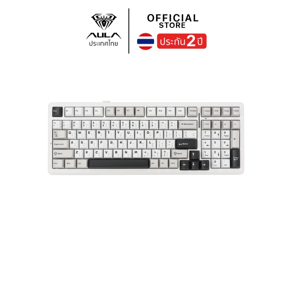 คีย์บอร์ดไร้สาย - AULA F99 - Gasket Mechanical Keyboard คีย์ไทย แบต 8,000mAh รับประกัน 2 ปี รูปที่ 2