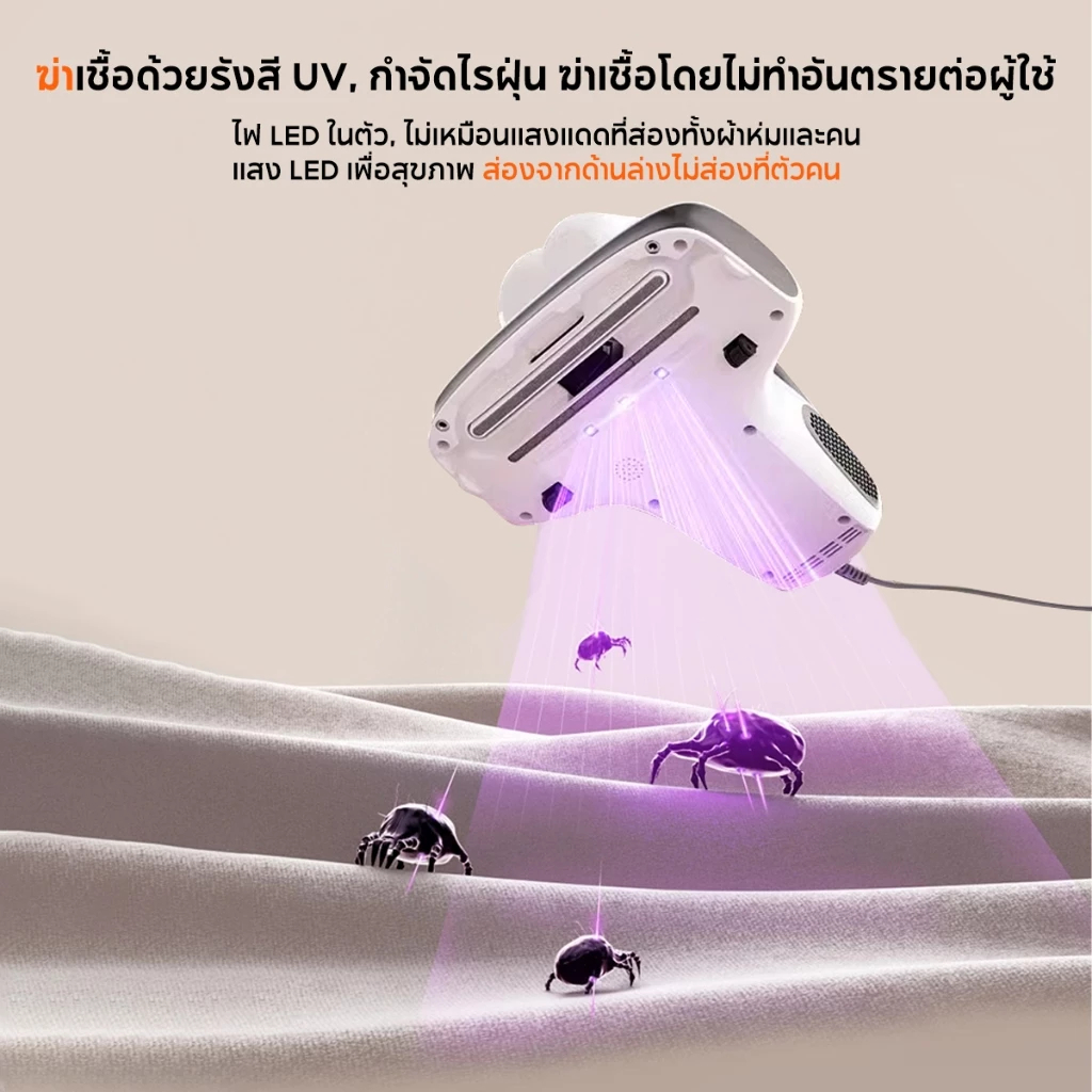 【COD】Uwant M400/M600 เครื่องดูดไรฝุ่น Dust Mite Vacuum บ้านแม่และเด็ก ห้องเช่า UV ฆ่าเชื้อ หน้าจอดิจิทัล ราคา ถูกที่สุด ดีลบีเคเค แกลเลอรีภาพที่ 5