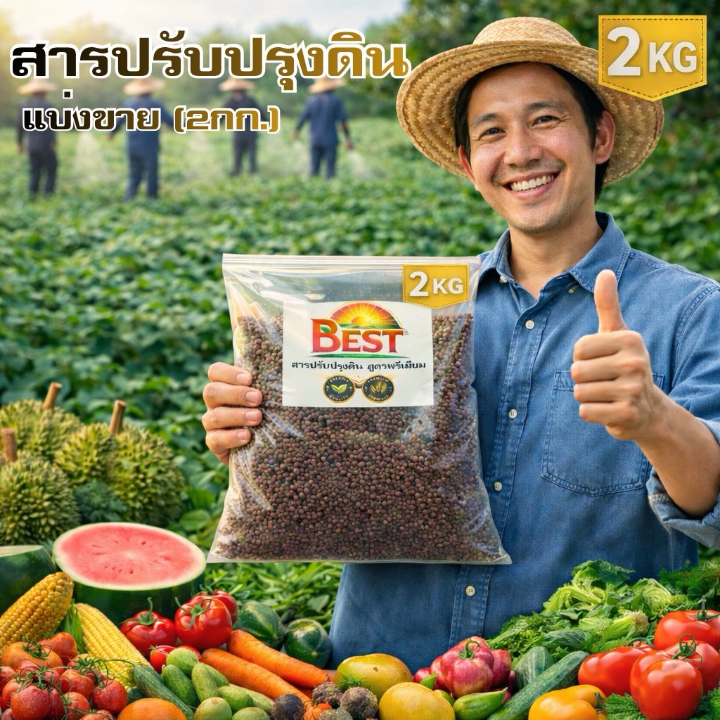 BEST สารปรับปรุงดิน(อินทรีย์เม็ด) *สูตรที่ดีที่สุด เห็นผลที่สุด* แบ่งขาย 2KG