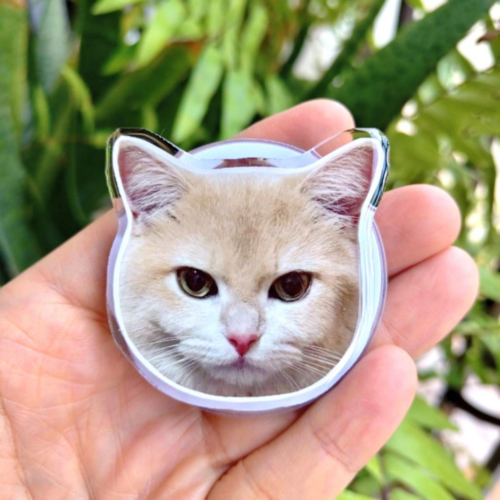 Griptok น้องแมว น้องหมา griptok acrylic (เปลี่ยนรูปได้) ใช้ติดหลังมือถือน่ารักๆ สั่งทำเป็นรูปน้องๆได้ตามใจชอบ - รูปที่ 3