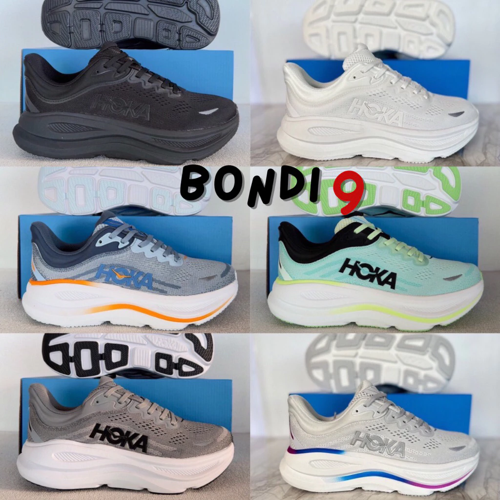 รองเท้าผ้าใบ รองเท้าวิ่ง Bondi 9 ราคาโปร น้ำหนักเบา ใส่สบาย ทรงสวย มีกล่อง ส่งในไทย
