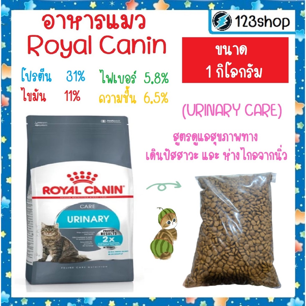 Urinary [แบ่งขาย1โล] Royal Canin Urinary สูตรป้องกันนิ่ว อาหารเม็ดแมว บรรจุถุงซิปล็อคอย่างดี