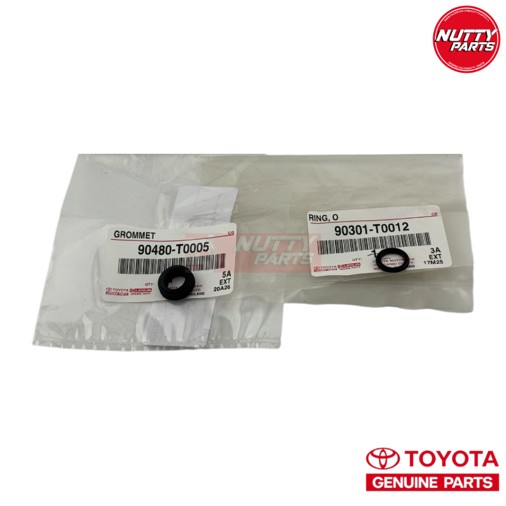 อะไหล่แท้ ยางรองปลอกวัดน้ำมันเครื่อง+โอริง TOYOTA VIGO,FORTUNER 2.5L,3.0L ปี05-15 90480-T0005/90301-T0012