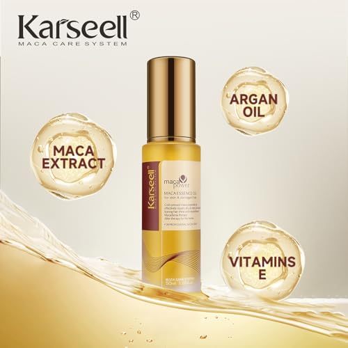 Karseell Moroccan Argan Oil for Hair Healing Cold Pressed Weightless Argan Oil Hair Serum for Dry Da