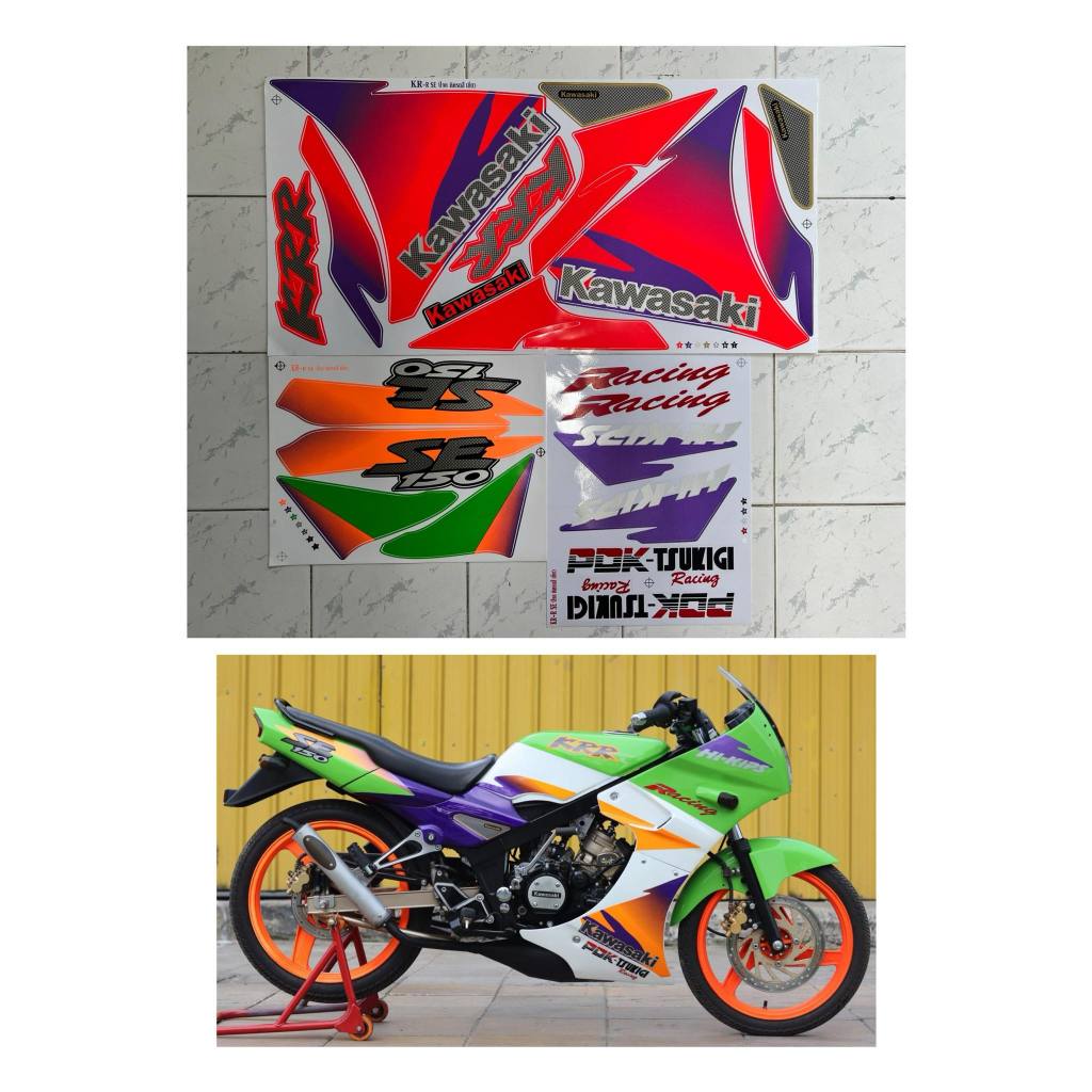 สติ๊กเกอร์ KR 150 SE ปี1998 สติ๊กเกอร์ KR 150 ปี98 Kawasaki KR 150