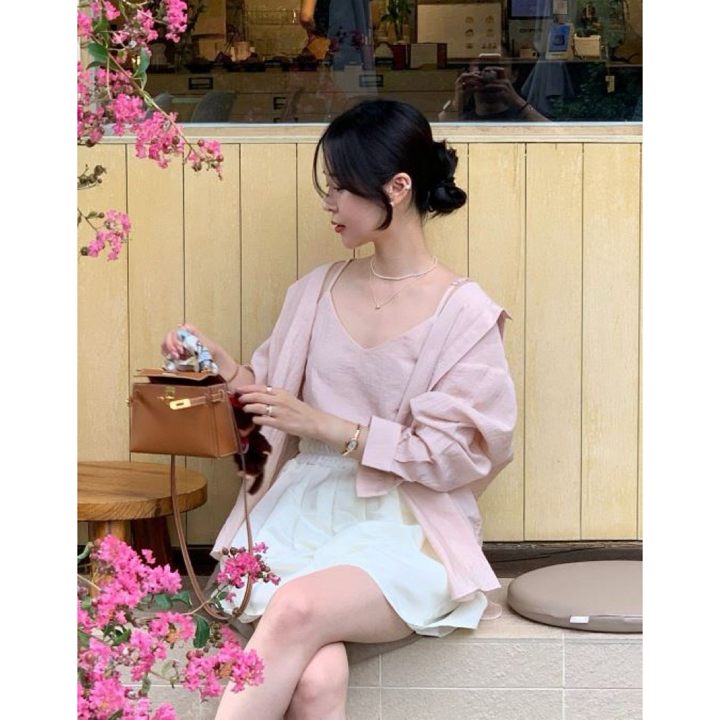 [9111] เซ็ตเสื้อคลุม+สายเดี่ยว